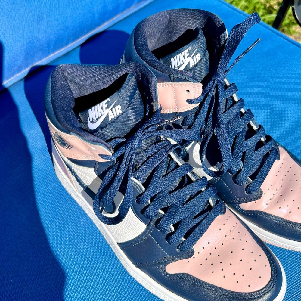 Nike Air Jordan 1 High Atmosphere Pink & Blue Sneakers Size 8 DD9335-641 - Picture 6 of 12